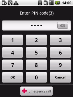 Key in the PIN and press OK.