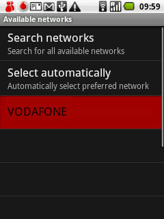 After a moment the phone searches for networks within range.A list of available networks is displayed.Press the required network.After a moment the display shows whether you have access to the selected network. If the display shows that you do not have access to the selected network, it is because your operator does not have a roaming agreement with the operator in question.