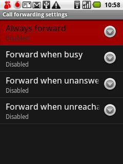Press one of the following options:Always forward