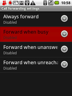 Forward when busy