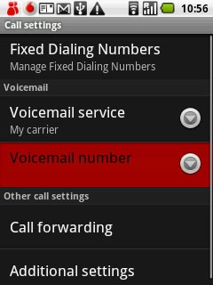 Press Voicemail number.