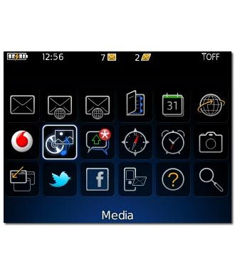 Scroll to Media and press the Navigation key.