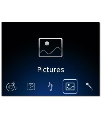 Highlight Pictures or Videos and press the Navigation key.Go to the required folder.