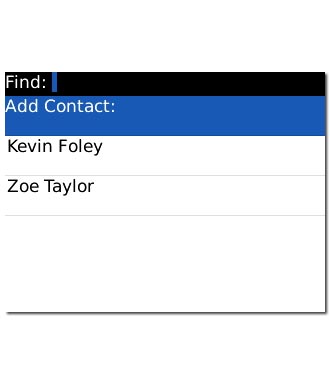 Scroll to Add Contact and press the Navigation key.