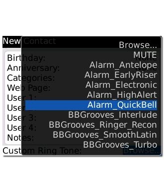 Highlight the required ringtone and press the Navigation key.