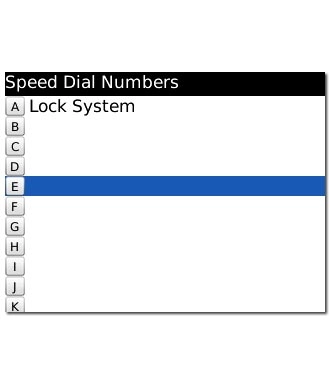 Highlight the required speed dialling key and press the Navigation key.