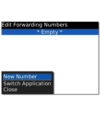 Scroll to New Number and press the Navigation key.