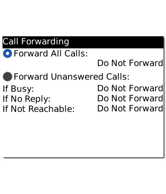 Highlight one of the following options:Forward All Calls, go to 3a.