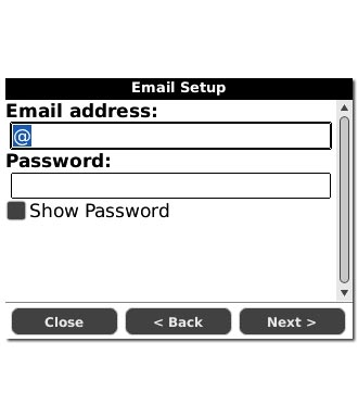 Highlight the field below Email address and key in your email address.