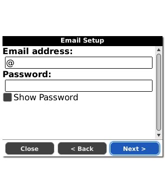 Scroll to Next and press the Navigation key.