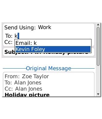 Highlight the required contact and press the Navigation key.