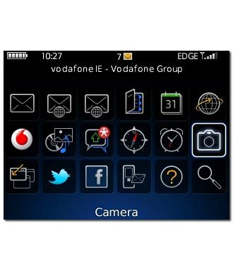Scroll to Camera and press the Navigation key.