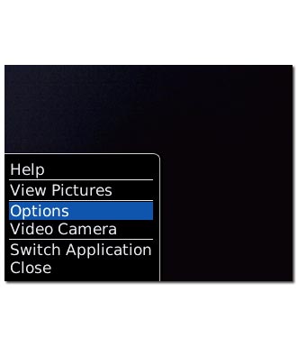 Scroll to Options and press the Navigation key.Choose one of the following options:Select picture size, go to 3a.Select picture quality, go to 3b.Select memory, go to 3c.