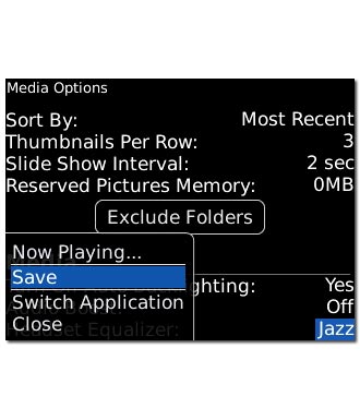 Scroll to Save and press the Navigation key.