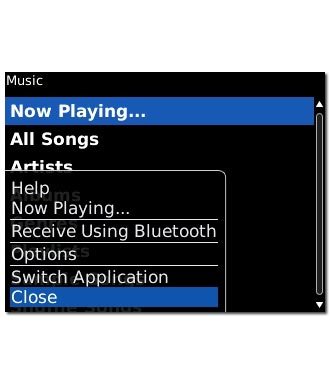 Scroll to Close and press the Navigation key.