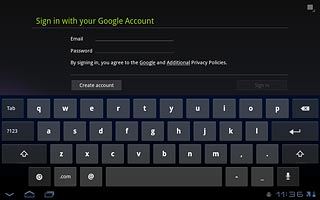 Press the field next to Email and key in the username for your Google account.