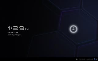 Press the unlock icon and drag the icon to the edge of the circle.