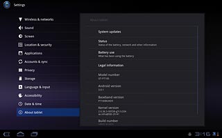 Press System updates.Follow the instructions on the display to update the device software.