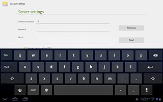 Press the field next to Server and key in the server address.