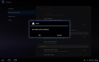 Press OK to confirm.