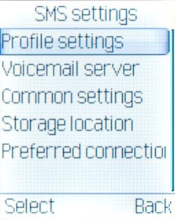 Scroll to Profile settings and press the Navigation key.