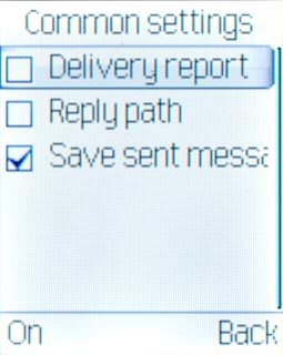 Scroll to Delivery report and press the Navigation key.