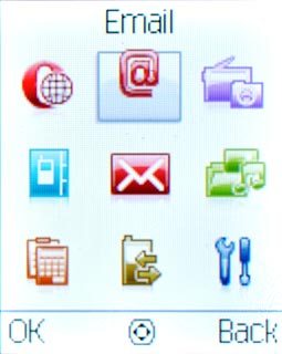 Scroll to Email and press the Navigation key.