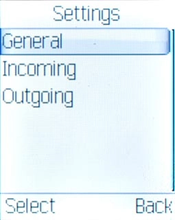 Scroll to General and press the Navigation key.