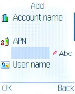 Highlight the field below APN and key in live.vodafone.com