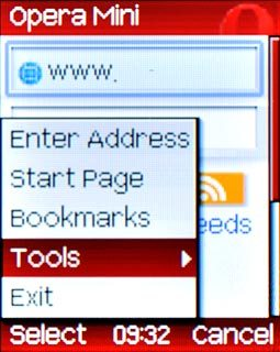 Scroll to Tools and press the Navigation key.