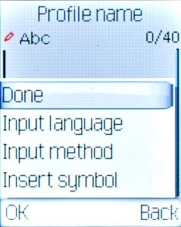 Scroll to Done and press the Navigation key.