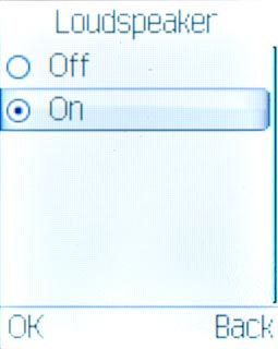 Scroll to On or Off and press the Navigation key.