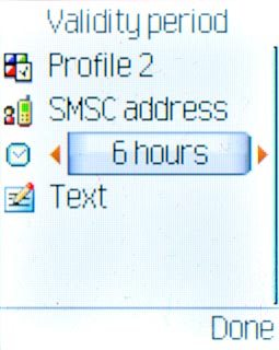 Scroll to Validity period and press Navigation key right or Navigation key left to select Maximum.