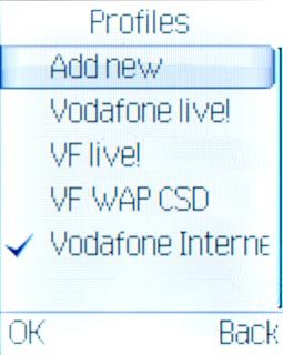 Scroll to Add new and press the Navigation key.