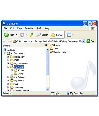 Go to the required folder in your computer's file system.