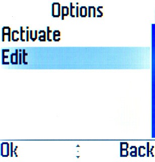Scroll to Edit and press the Navigation key.