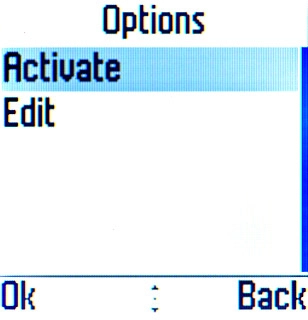 Scroll to Activate and press the Navigation key.