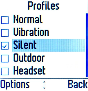 To deactivate silent mode:Highlight a profile other than Silent and press the Navigation key.
