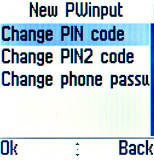 Scroll to Change PIN code and press the Navigation key.