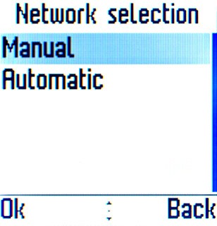Scroll to Manual and press the Navigation key.