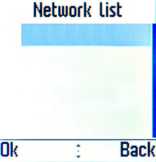 Highlight the required network and press the Navigation key.After a moment the display shows whether you have access to the selected network. If the display shows that you do not have access to the selected network, it is because your operator does not have a roaming agreement with the operator in question.