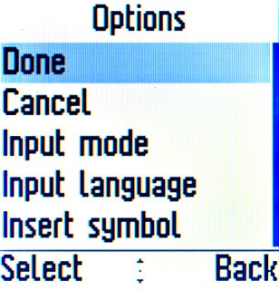 Scroll to Done and press the Navigation key.