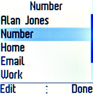 Scroll to Number and/or Home and press the Navigation key.