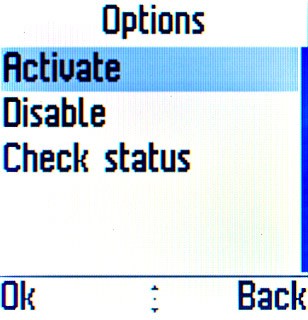 Scroll to Activate and press the Navigation key.