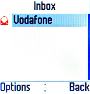 Highlight the required text message and press the Navigation key.