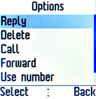 Scroll to Reply and press the Navigation key.Write the required text.