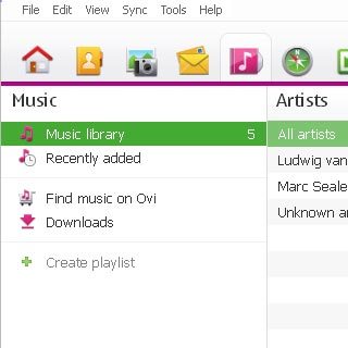 Select Music library below Music.