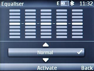 Highlight the required setting and press the Navigation key.