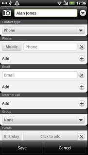 Press the drop down list below Contact type.