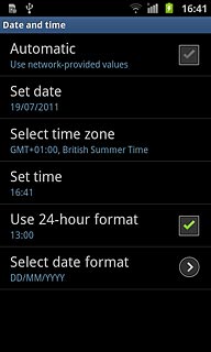 Press Set time.